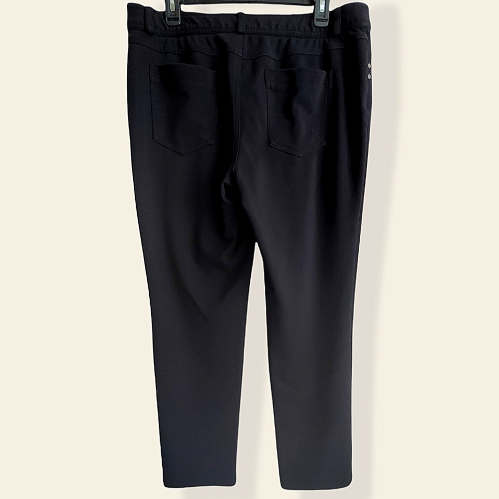 Style and Co Black Knit Pants Sz 14 - Picture 2 of 3